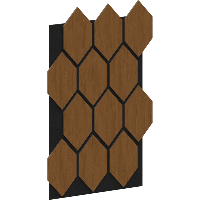 Mexen Form 01 hangszigetelő falpanel 91 x 56 cm (4 db), 9 mm filc, technikai furnér, Természetes Tölgy - S111-91567-01-042