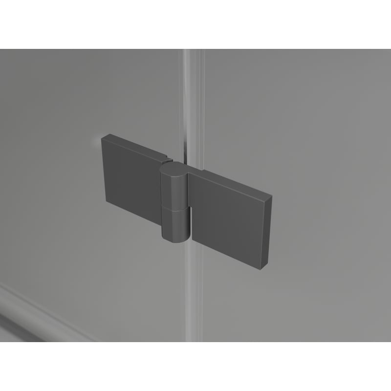 Mexen Mist-H L Duo zuhanykabin balra nyíló ajtóval 90 x 75 cm, átlátszó, gun metal - 8A5L-090L-075P-95-00