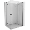 Mexen Mist-H L Cabină de duș Duo cu ușă batantă dreapta 80 x 85 cm, transparentă, metal armat - 8A5L-080L-085P-95-00
