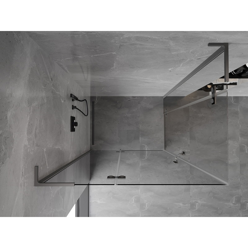 Mexen Mist-H L Cabină de duș Duo pivotantă stânga 100 x 85 cm, transparentă, metal armat - 8A5L-100L-085P-95-00
