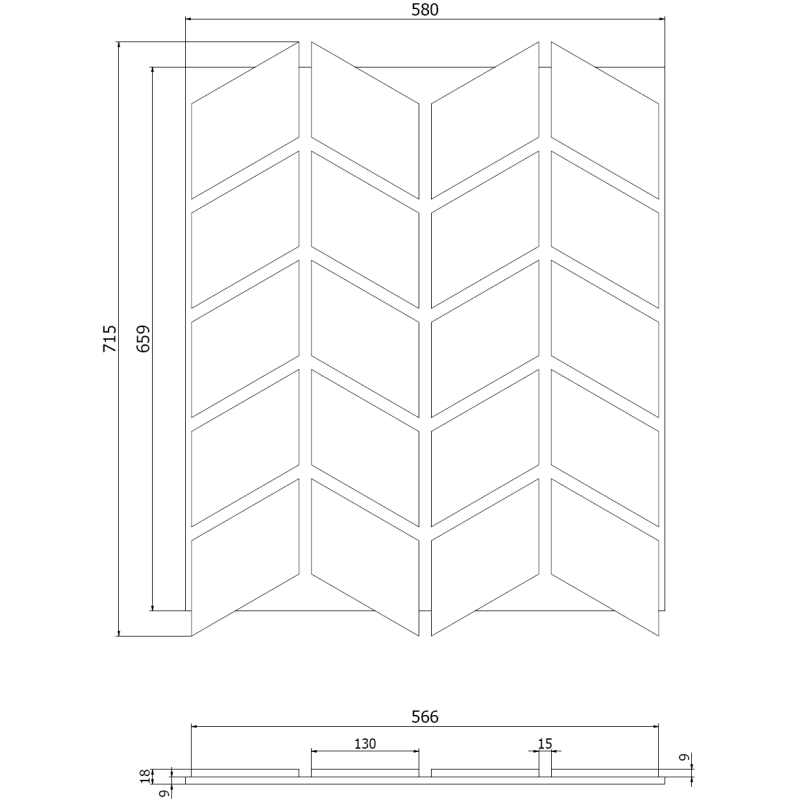 Mexen Lam-B lamele de perete 275 x 30 cm, placă HDF 4 mm, furnir tehnic, Stejar Nisipiu - S100-275307-3015-001