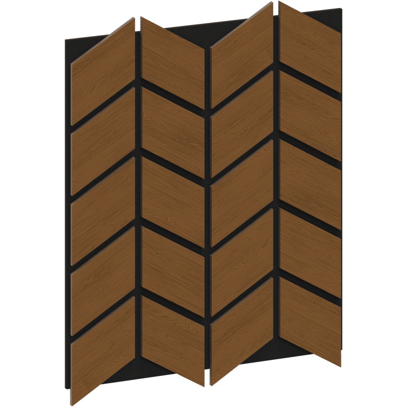 Mexen Form 03 akuszitikus fali panel 71,5 x 58 cm (4 db), 9 mm nemez, technikai furnér, Természetes Tölgy - S111-71587-03-042