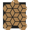 Mexen Form 02 akuszitikus fali panel 81 x 66 cm (4db), 9 mm nemez, technikai furnér, Classic Tölgy - S111-81667-02-041