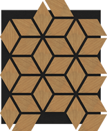 Mexen Form 02 akuszitikus fali panel 81 x 66 cm (4db), 9 mm nemez, technikai furnér, Classic Tölgy - S111-81667-02-041