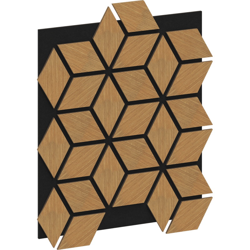 Mexen Form 02 akuszitikus fali panel 81 x 66 cm (4db), 9 mm nemez, technikai furnér, Classic Tölgy - S111-81667-02-041