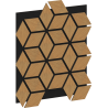 Mexen Form 02 panou de perete acustic 81 x 66 cm (4 buc.), fetru 9 mm, furnir tehnic, Stejar Classic - S111-81667-02-041