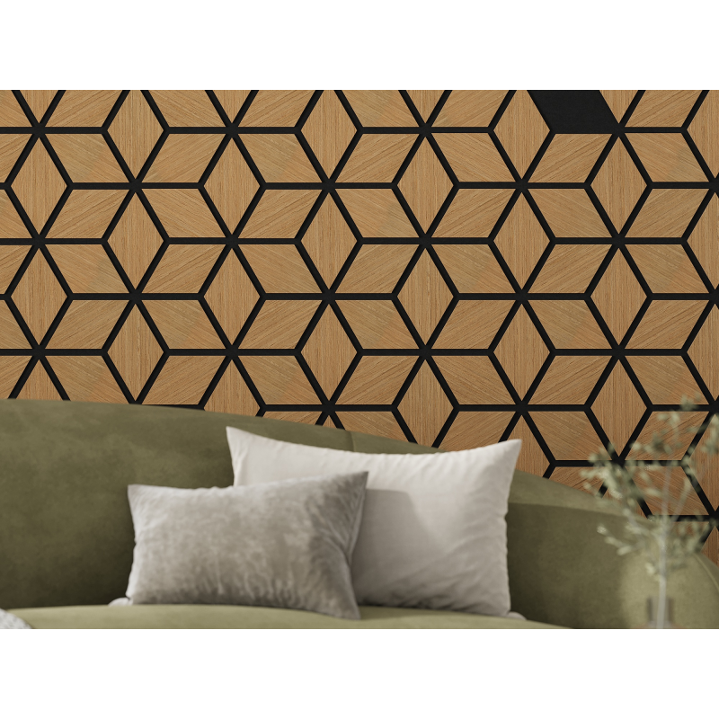 Mexen Lam-B lamele de perete 275 x 30 cm, placă HDF 4 mm, furnir tehnic, Stejar Nisipiu - S100-275307-3015-001