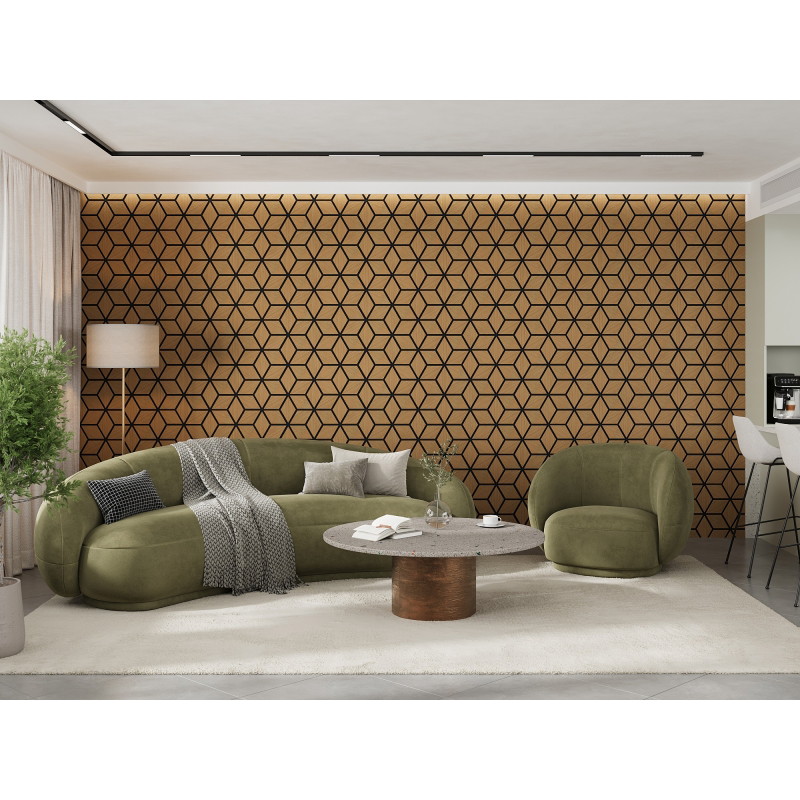 Mexen Form 02 akuszitikus fali panel 81 x 66 cm (4db), 9 mm nemez, technikai furnér, Classic Tölgy - S111-81667-02-041