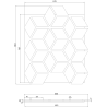 Mexen Lam-B lamele de perete 275 x 30 cm, placă HDF 4 mm, furnir tehnic, Stejar Nisipiu - S100-275307-3015-001