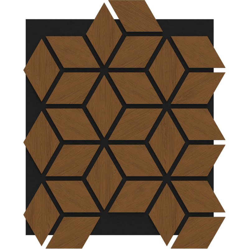 Mexen Form 02 panou de perete acustic 81 x 66 cm (4 buc.), fetru 9 mm, furnir tehnic, stejar natural - S111-81667-02-042