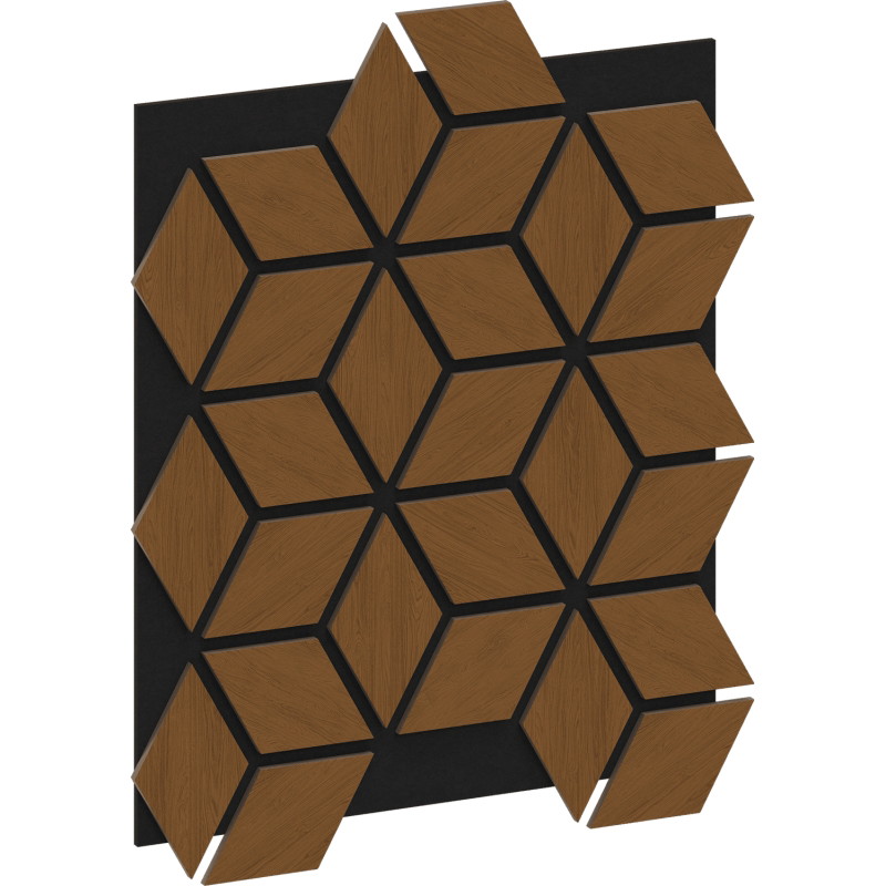 Mexen Form 02 Akusztikus falpanel 81 x 66 cm (4 db), filc 9 mm, technikai furnér, Natúr Tölgy - S111-81667-02-042