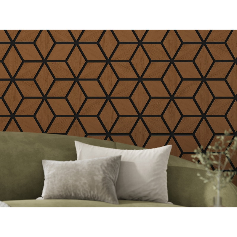 Mexen Form 02 panou de perete acustic 81 x 66 cm (4 buc.), fetru 9 mm, furnir tehnic, stejar natural - S111-81667-02-042