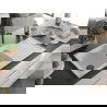 Mexen Andres Chiuvetă de granit de 1,5 compartiment cu picurător și baterie de bucătărie Telma, Albă - 6515-20-670200-70