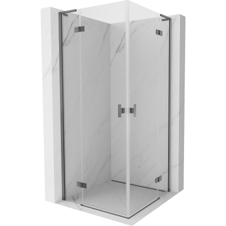 Mexen Mist-H L Duo cabină de duș batantă 120 x 120 cm, transparentă, metal pistoli - 8A5L-120L-120P-95-00