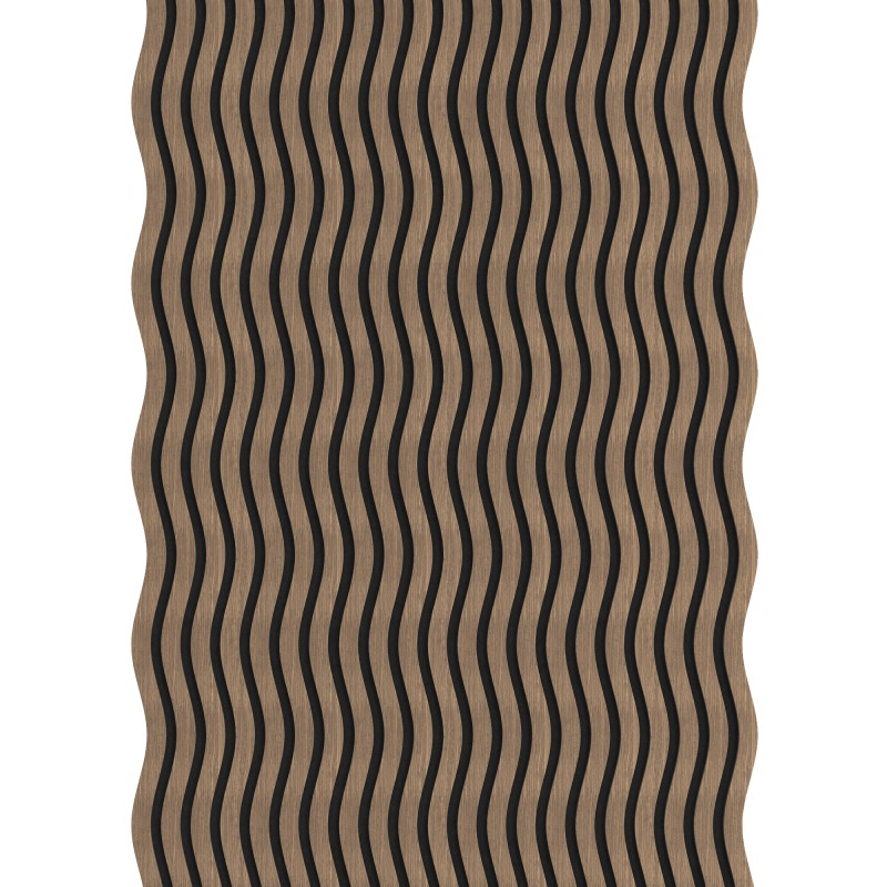 Mexen Lam-SF 01 Akusztikus falécek 280 x 30 cm, 9 mm filc, műszaki furnér, Sötét Dió - S106-280-01-044