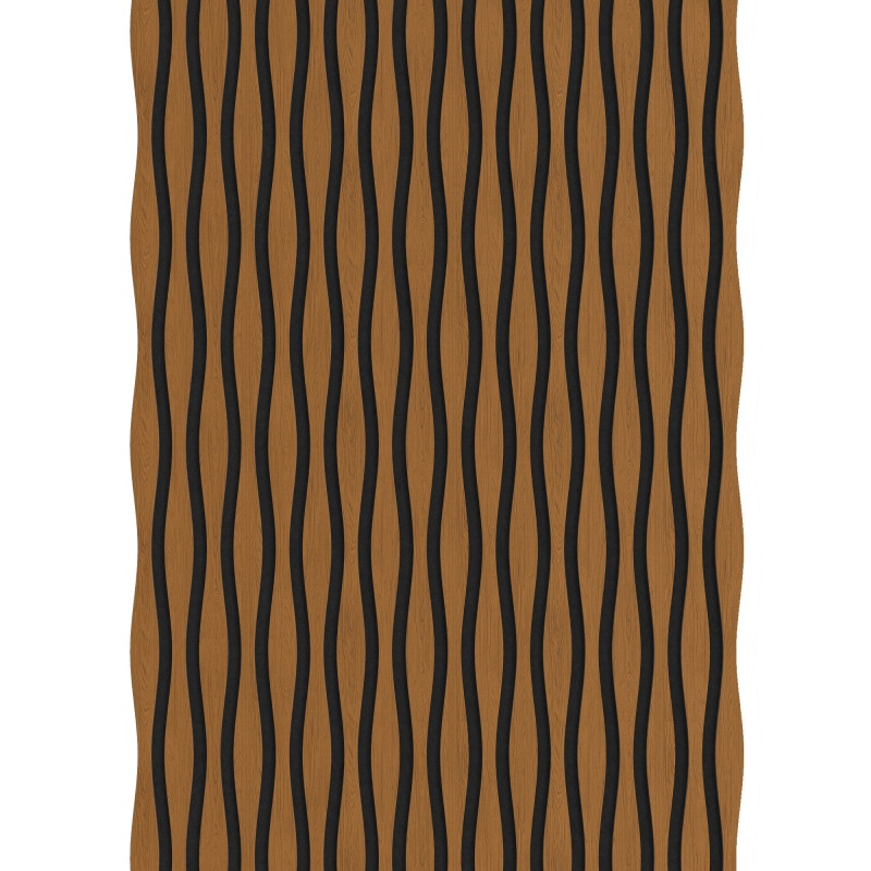 Mexen Lam-SF 01 Lam-SF 26 akusztikus falécek 280 x 30 cm, 9 mm filc, technikai furnér, Természetes Tölgy - S106-280-26-042