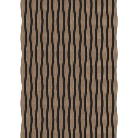 Mexen Lam-SF 01 Lam-SF 26 akusztikus falécek 280 x 30 cm, 9 mm filc, technikai furnér, Sötét Dió - S106-280-26-044