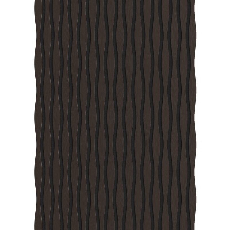 Mexen Lam-SF 01 Lam-SF 26 akusztikus falpanelek 280 x 30 cm, 9 mm filc, műszaki furnér, Fekete Tölgy - S106-280-26-046