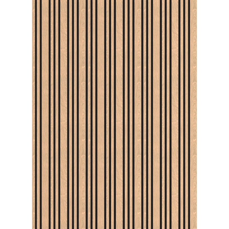 Mexen Lam-F Slim 01 akuszitikus fali lamellák 280 x 36,5 cm, 9 mm filc, műszaki furnér, fehérített tölgy - S107-280-01-040