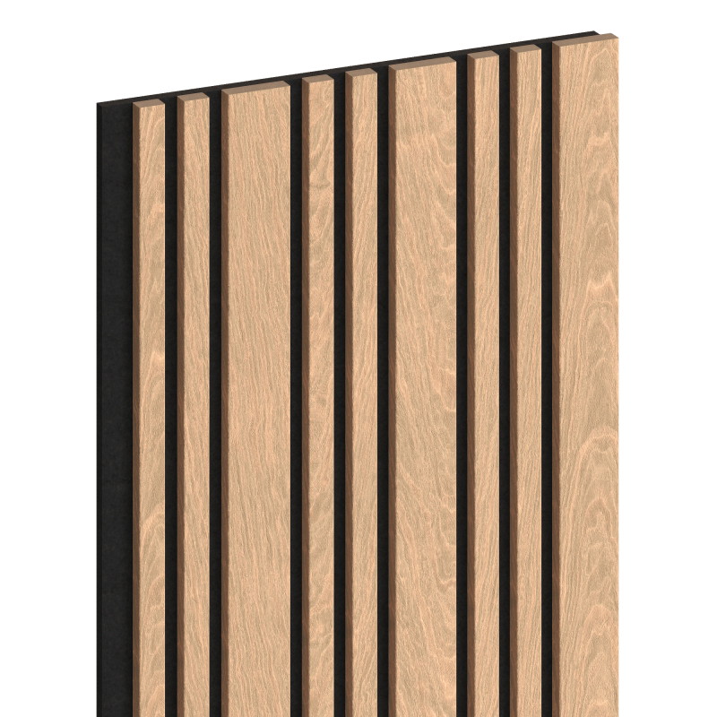 Mexen Lam-F Slim 01 lamele de perete acustice 280 x 36,5 cm, fetru 9 mm, furnir tehnic, Stejar Alb - S107-280-01-040