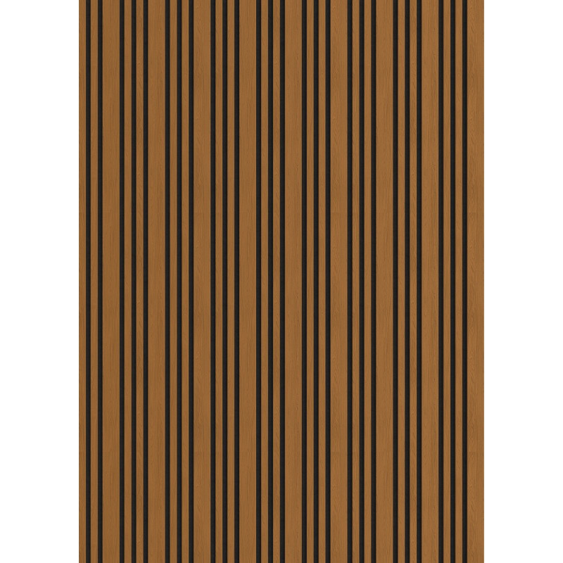 Mexen Lam-F Slim 01 Akusztikus fali lamellák 280 x 36,5 cm, 9 mm filc, műszaki furnér, Természetes Tölgy - S107-280-01-042