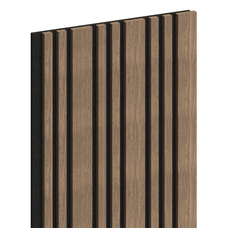 Mexen Lam-F Slim 01 lamele de perete acustice 280 x 36,5 cm, pâslă 9 mm, furnir tehnic, Nuc Întunecat - S107-280-01-044