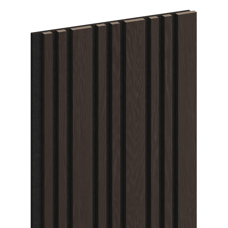 Mexen Lam-F Slim 01 Akusztikus falécek 280 x 36,5 cm, 9 mm filc, műszaki furnér, Fekete Tölgy - S107-280-01-046