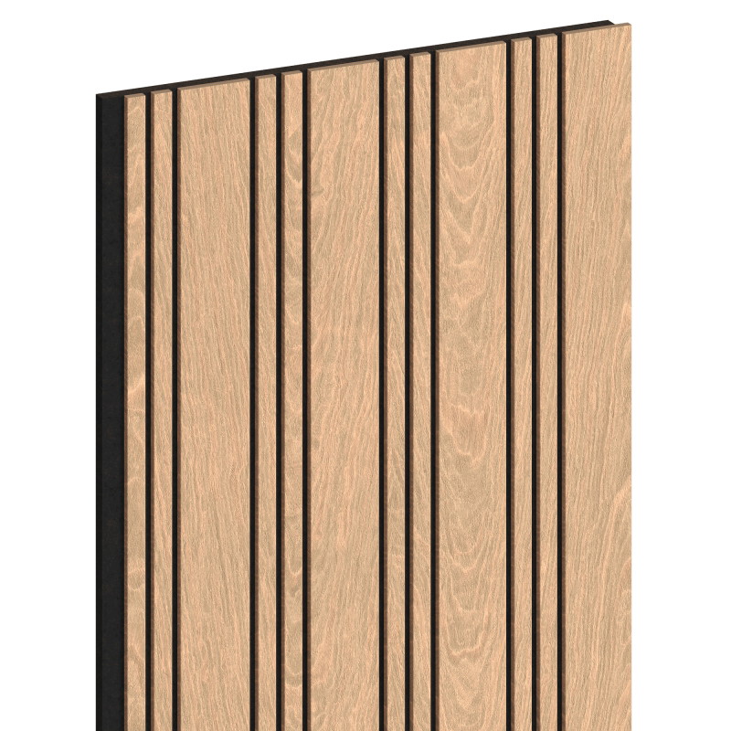 Mexen Lam-F Nano 01 lamele de perete acustice 280 x 32,4 cm, fetru 9 mm, furnir tehnic, Stejar Alb - S108-280-01-040