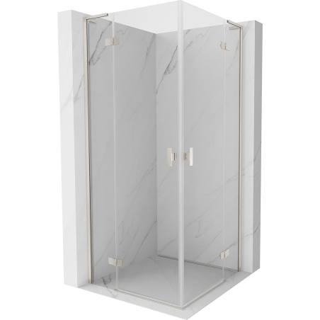Mexen Mist-H L Duo cabină de duș cu deschidere 115 x 115 cm, transparent, nichel periat - 8A5L-115L-115P-97-00