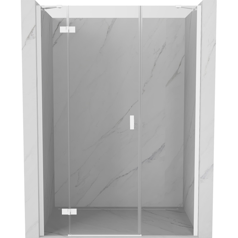Mexen Mist-H ușă de duș pivotantă stânga 130 cm, transparentă, albă - 8A5-130-001-20-00-L