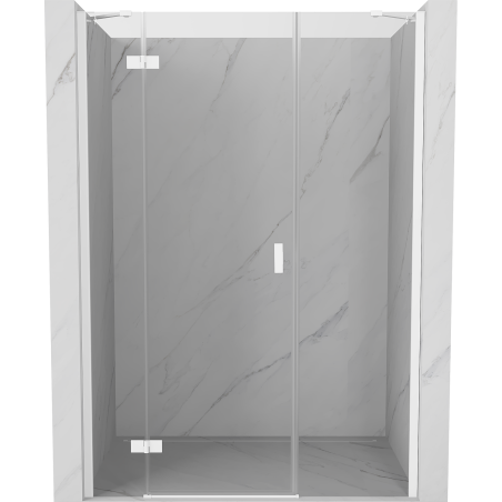 Mexen Mist-H ușă de duș pivotantă stânga 130 cm, transparentă, albă - 8A5-130-001-20-00-L