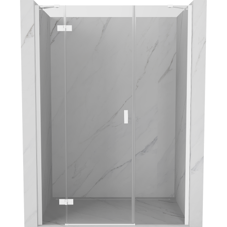 Mexen Mist-H uși de duș oscilante stânga 155 cm, transparente, albe - 8A5-155-001-20-00-L