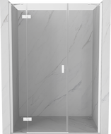 Mexen Mist-H uși de duș batante stânga 160 cm, transparent, alb - 8A5-160-001-20-00-L