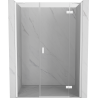 Mexen Mist-H jobb oldali lengő zuhanyajtó 140 cm, áttetsző, fehér - 8A5-140-001-20-00-P