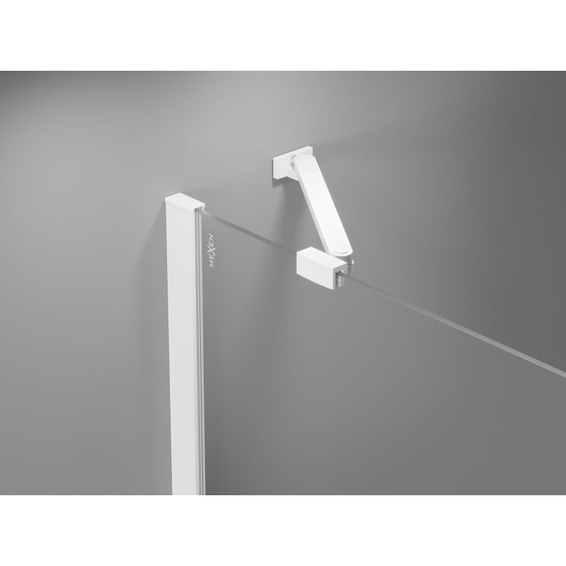 Mexen Mist-H ușă de duș batantă dreapta 155 cm, transparentă, albă - 8A5-155-001-20-00-P