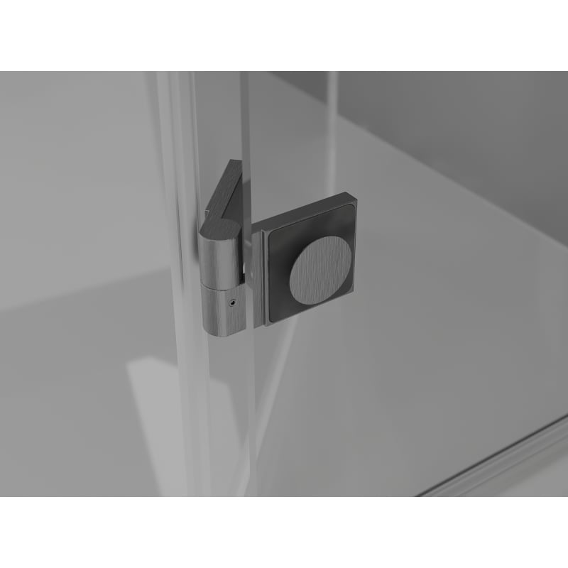 Mexen Mist-H uși de duș batante dreapta 135 cm, transparent, gri armă periat - 8A5-135-001-66-00-P