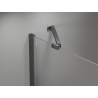 Mexen Mist-H ușa de duș batantă stânga 135 cm, transparentă, metal armat - 8A5-135-001-95-00-L