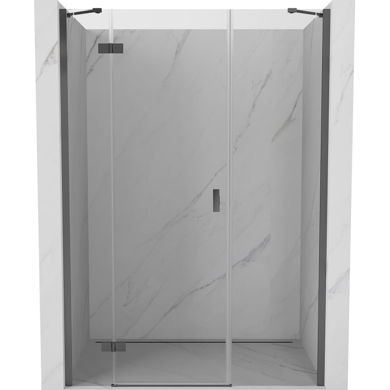 Mexen Mist-H ușa de duș batantă stânga 135 cm, transparentă, metal armat - 8A5-135-001-95-00-L