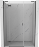 Mexen Mist-H balra nyíló zuhanyajtó, 150 cm, átlátszó, pisztolyszürke - 8A5-150-001-95-00-L