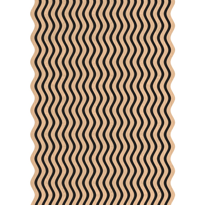 Mexen Lam-SF 02 lamele acustice de perete 280 x 30 cm, fetru 9 mm, furnir tehnic, Stejar Alb - S106-280-02-040