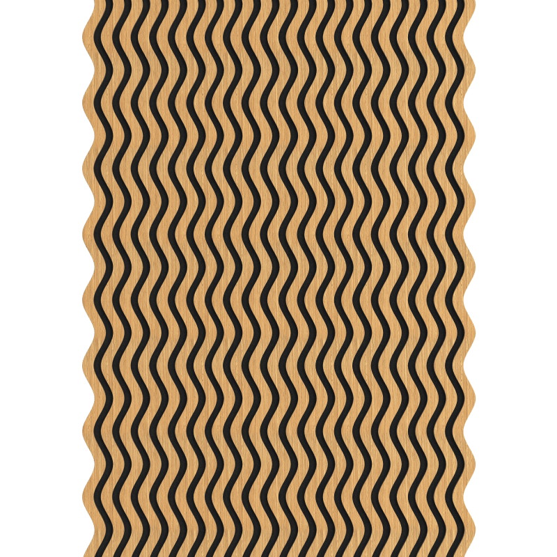 Mexen Lam-SF 02 akusztikus fali lamellák 280 x 30 cm, 9 mm filc, technikai furnér, Classic Tölgy - S106-280-02-041