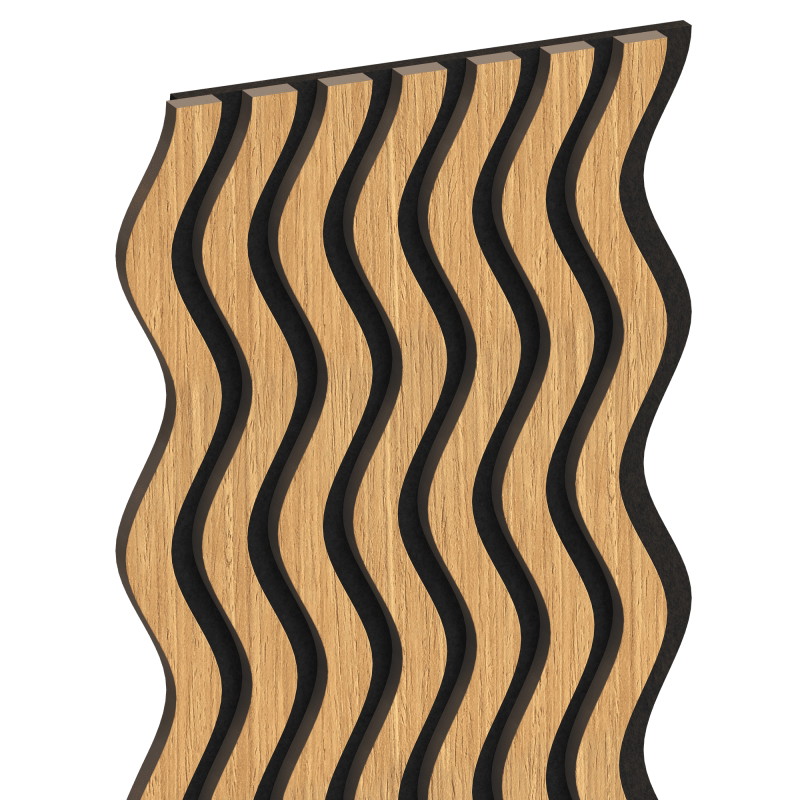 Mexen Lam-SF 02 lamelă de perete acustică 280 x 30 cm, fetru 9 mm, furnir tehnic, Stejar Classic - S106-280-02-041