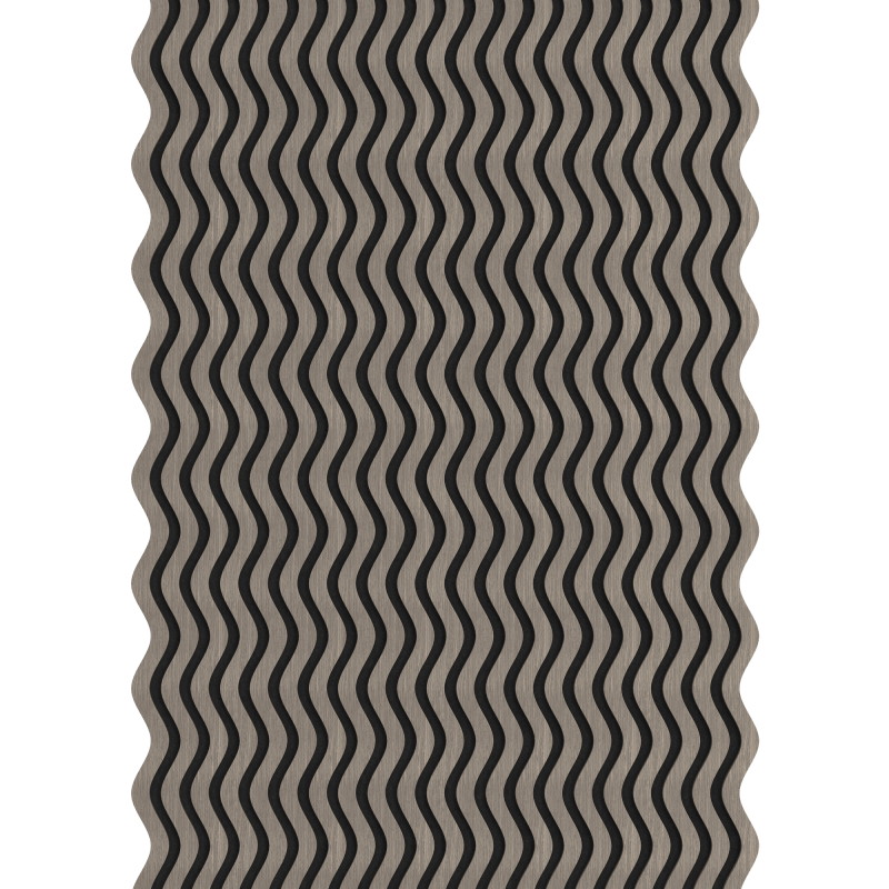 Mexen Lam-SF 02 Akusztikus fali lamellák 280 x 30 cm, 9 mm filc, műszaki furnér, Szürke Tölgy - S106-280-02-043
