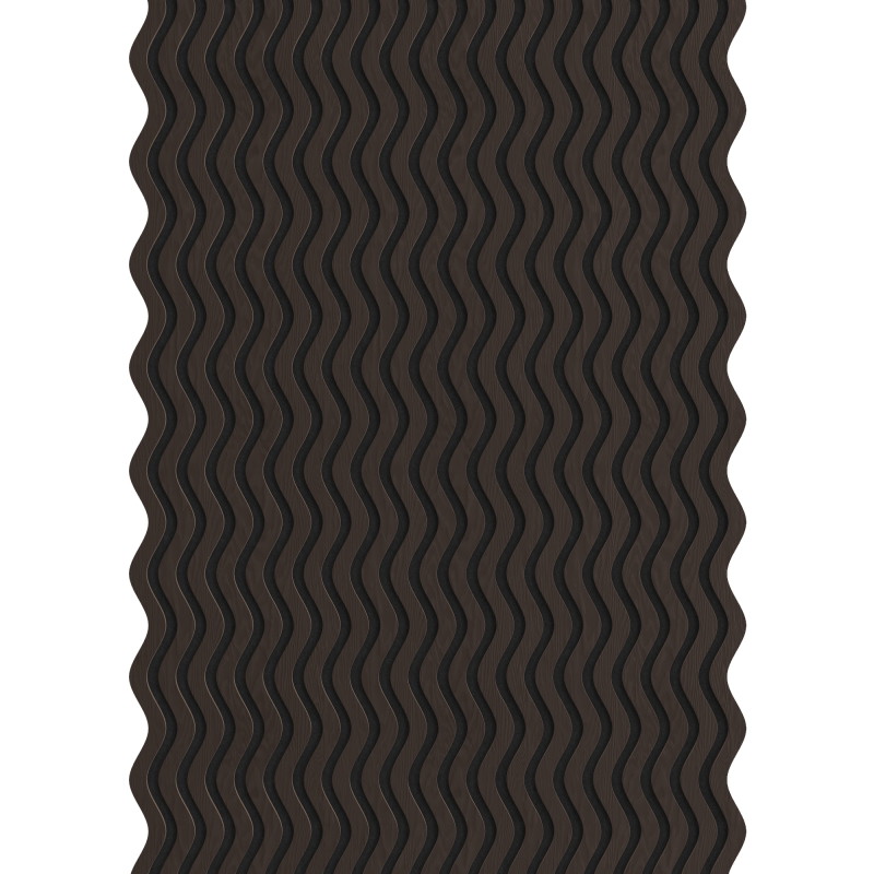 Mexen Lam-SF 02 Akusztikus fali lamellák 280 x 30 cm, 9 mm filc, technikai furnér, Fekete Tölgy - S106-280-02-046