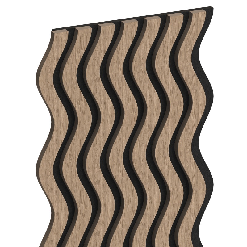 Mexen Lam-SF 02 lamele de perete acustice 280 x 30 cm, fetru 9 mm, furnir tehnic, Nuc Deschis - S106-280-02-047