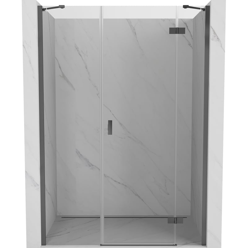 Mexen Mist-H uși de duș rabatabile dreapta 160 cm, transparent, gun metal - 8A5-160-001-95-00-P