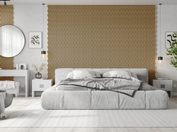 Mexen Lam-F lamele acustice de perete 275 x 30 cm, fetru 8 mm, furnir tehnic, Stejar Auriu - S105-275307-3015-003