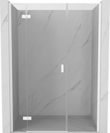 Mexen Mist-H L ușă de duș pivotantă stânga 140 cm, transparentă, albă - 8A5L-140-001-20-00-L