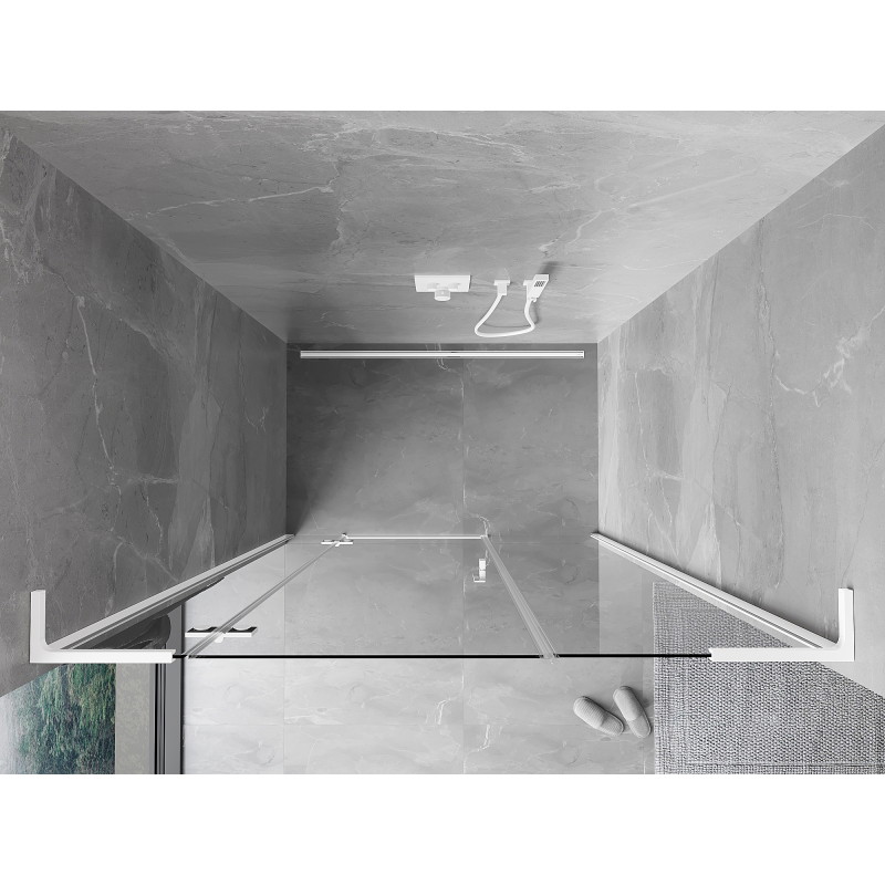 Mexen Mist-H L ușă de duș batantă stânga 155 cm, transparentă, albă - 8A5L-155-001-20-00-L