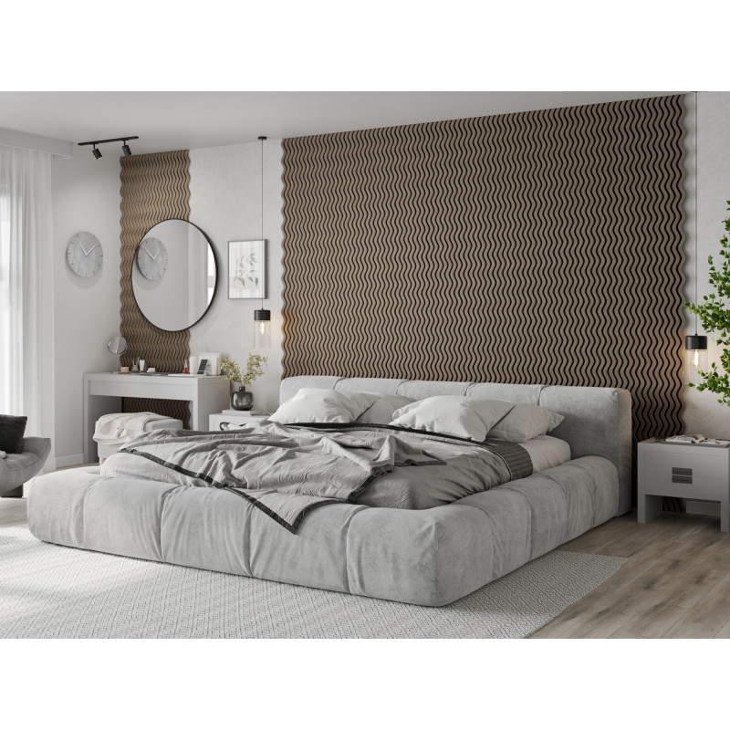 Mexen Lam-SF 02 Akusztikus fali lamellák 280 x 30 cm, 9 mm filc, műszaki furnér, Szürke Tölgy - S106-280-02-043